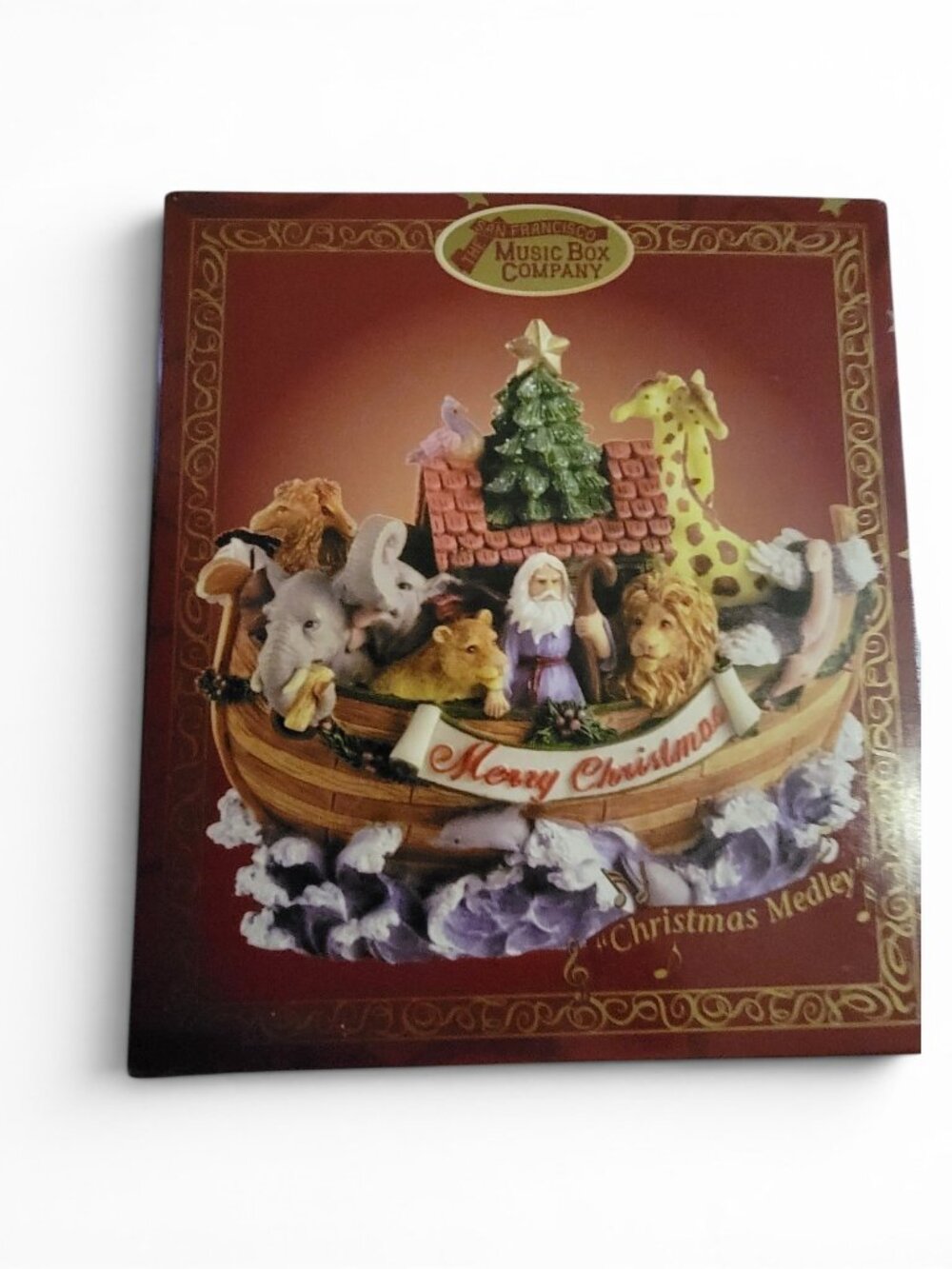 Vintage San Francisco Music Box Noahs Ark Christmas Medley Musical Figurine 2001
